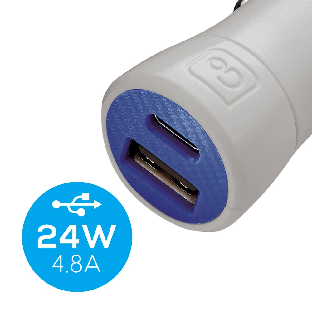 In-Car USB-A & USB-C Charger + (4.8A) lifestyle b