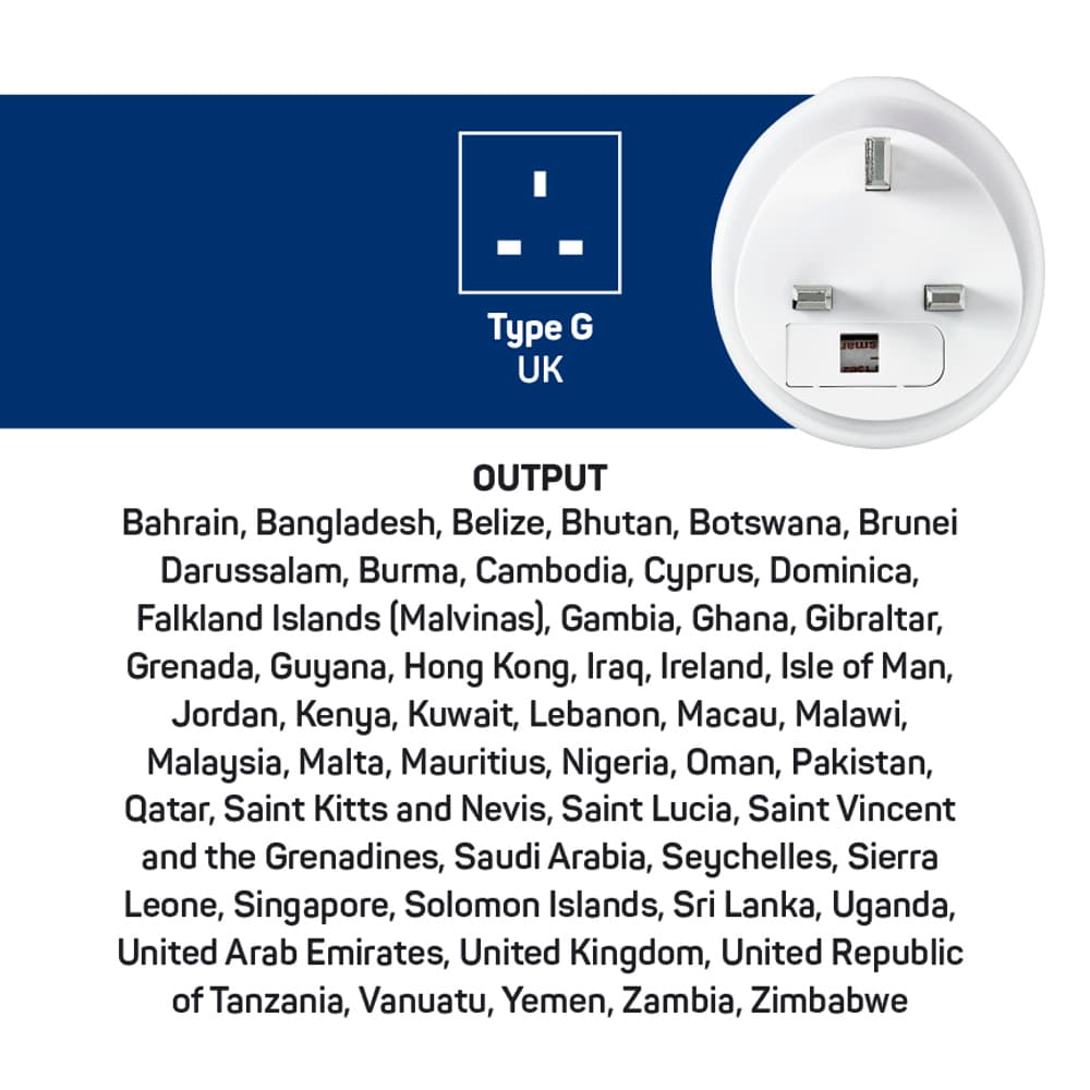 SA-UK Adaptor lifestyle e