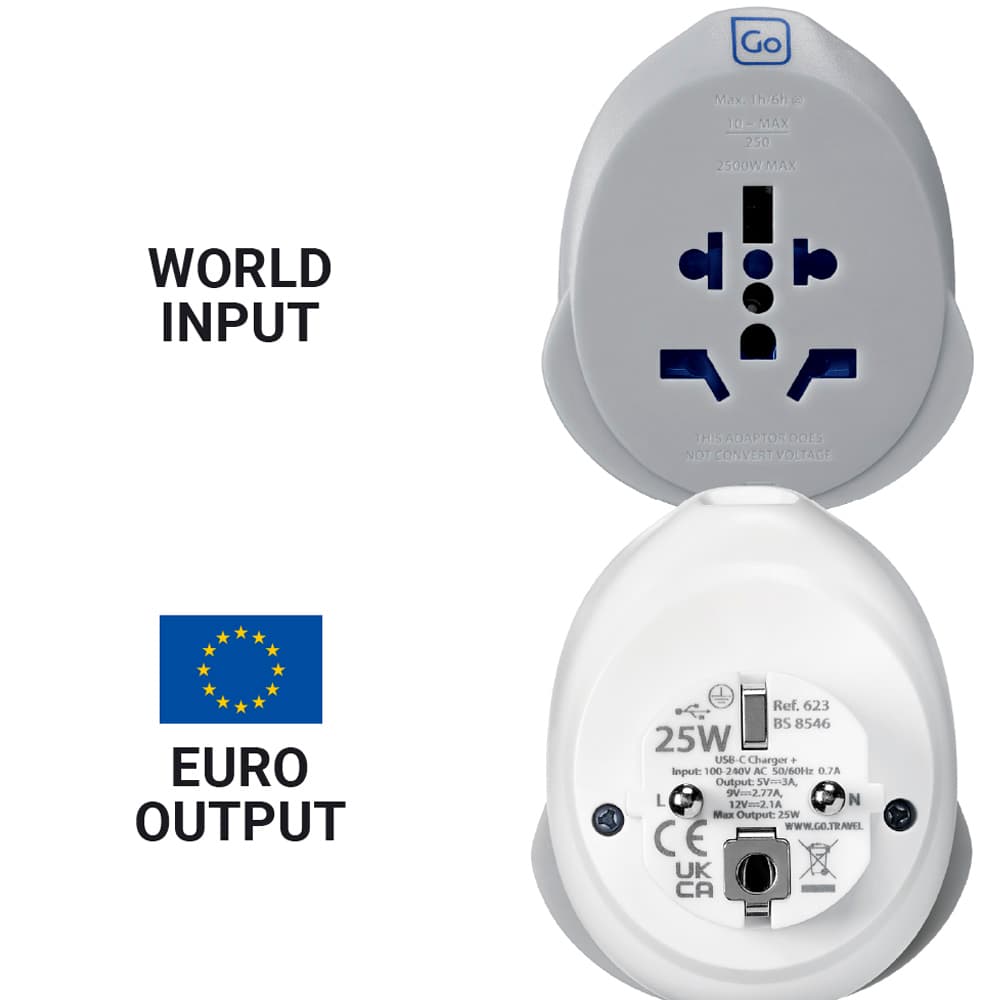 World - EU USB-C Adaptor + (25W) lifestyle b