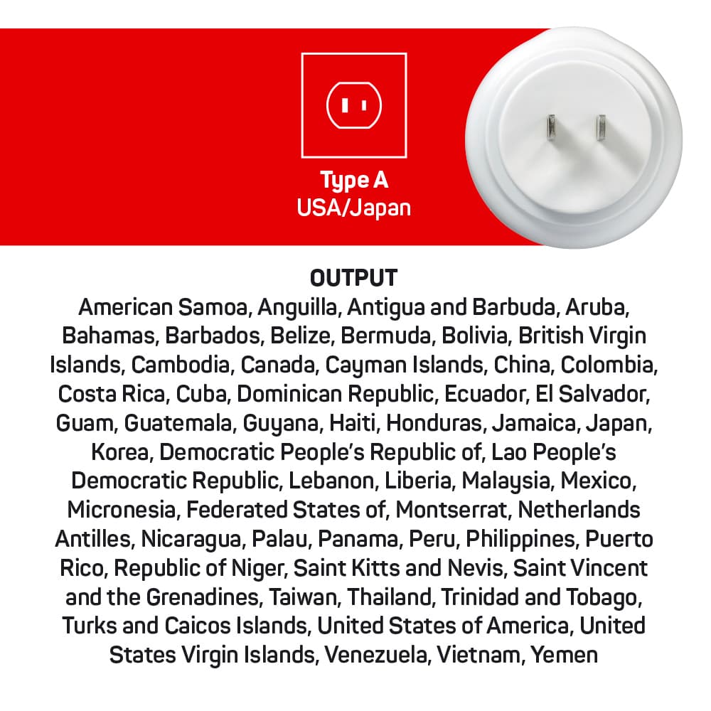 EU-Japan/USA Adaptor lifestyle f