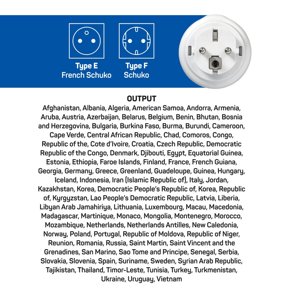 USA-EU Adaptor Twin lifestyle f